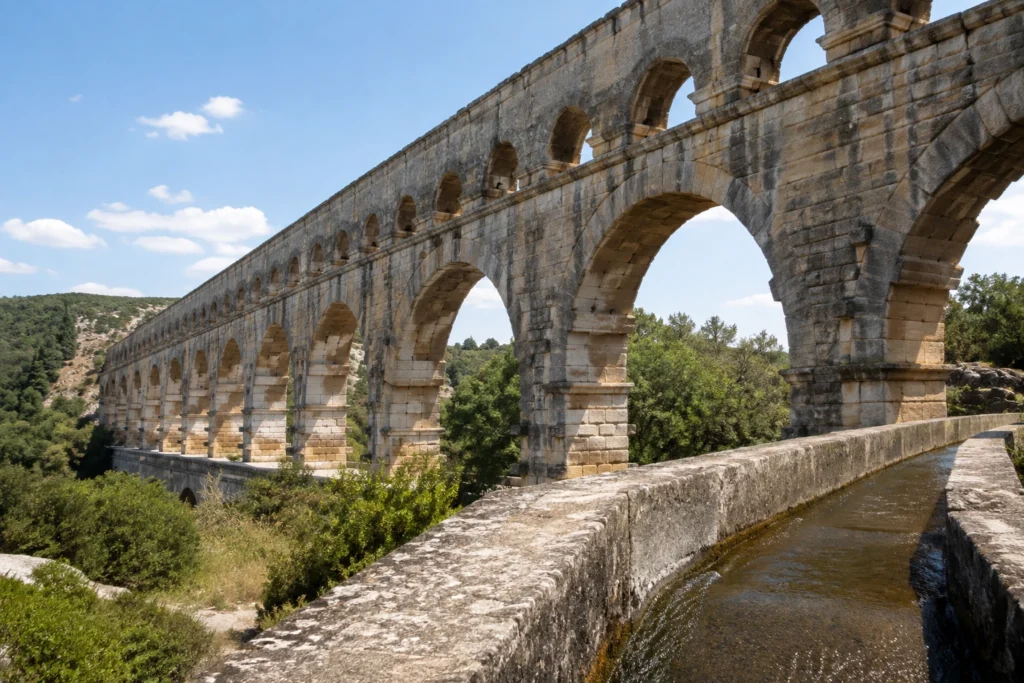 Como funcionavam os aquedutos romanos para abastecimento de água
