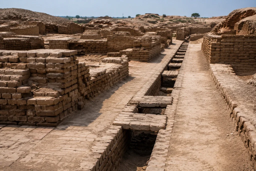 Como era o sistema de drenagem da civilização do Vale do Indo