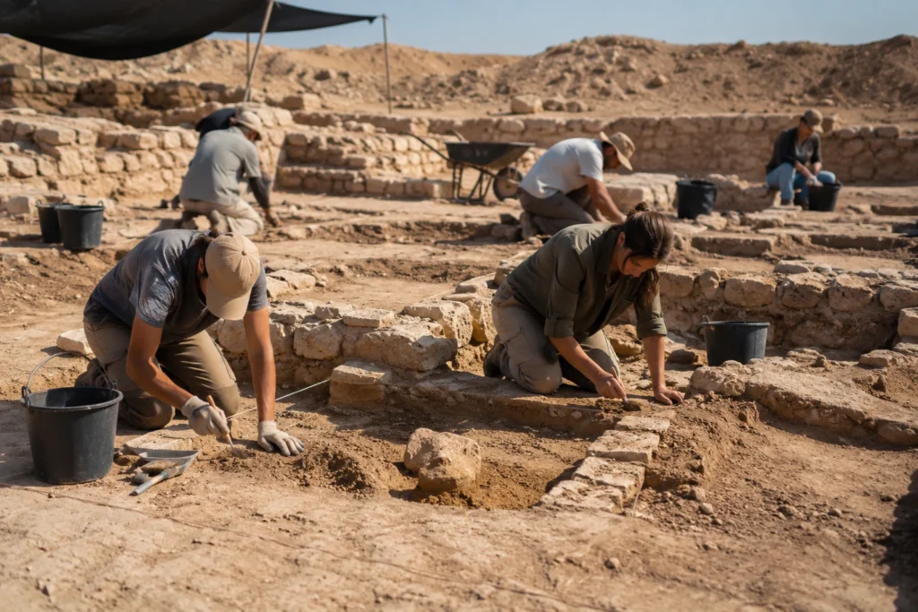 Como funcionam as escavações arqueológicas em sítios históricos