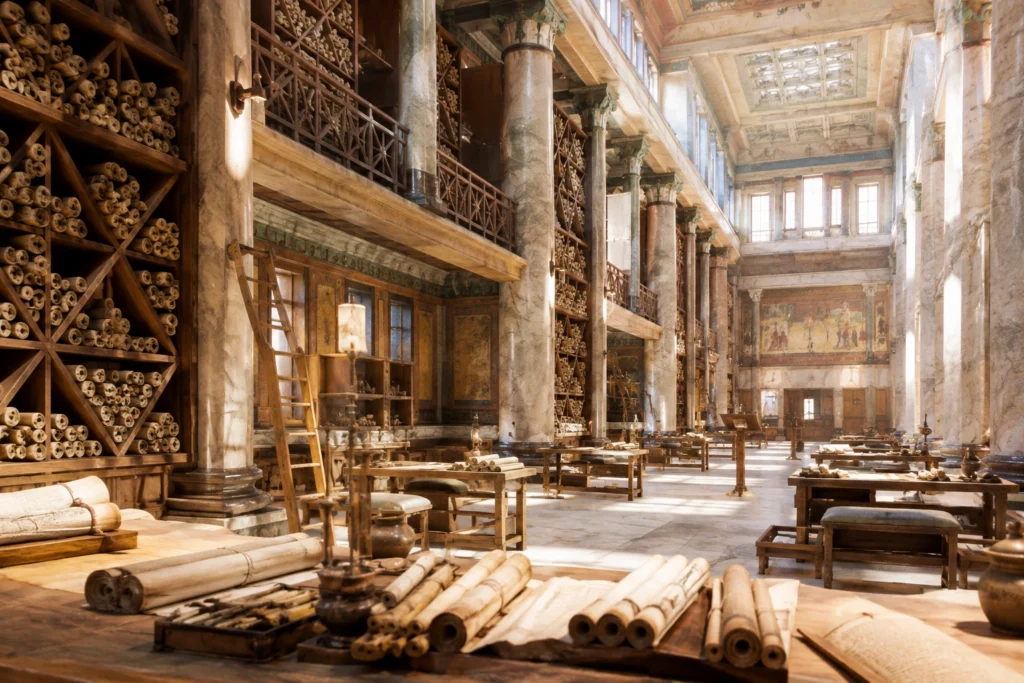 Como funcionava a Biblioteca de Alexandria no Egito Antigo