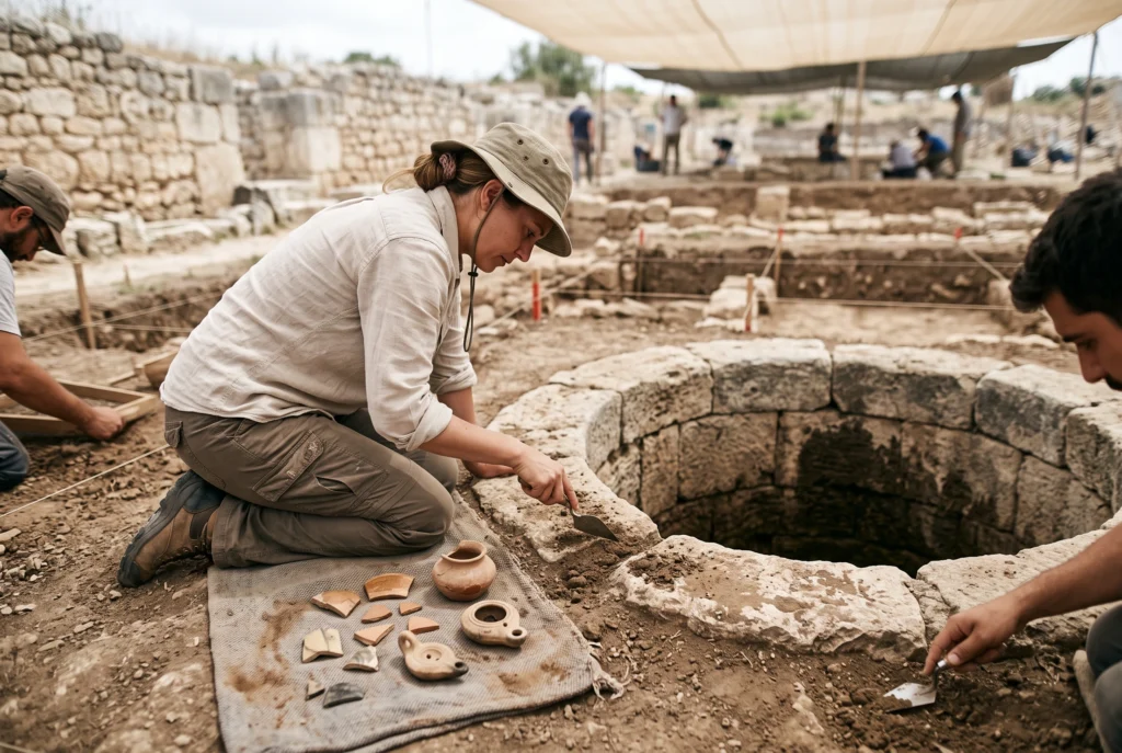 Como poços antigos ajudam arqueólogos a reconstruir a história de uma cidade?